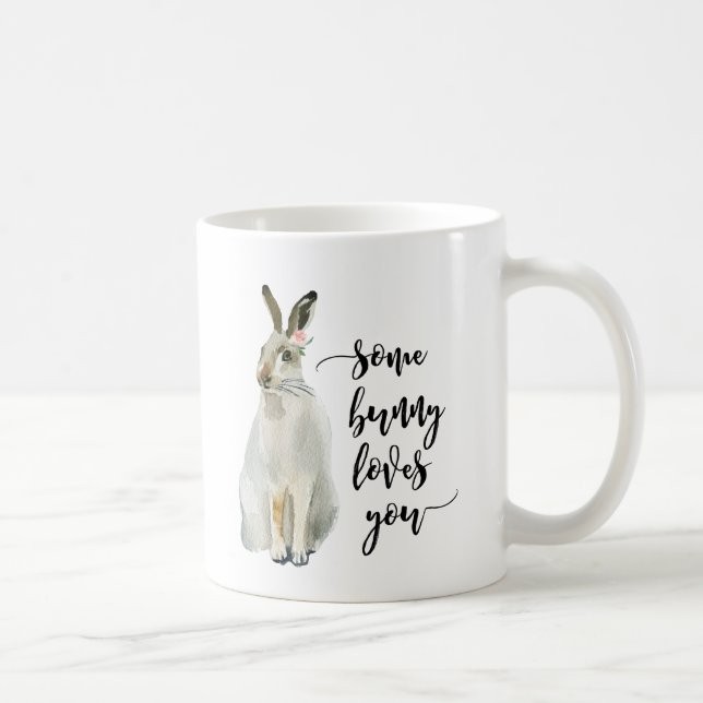some bunny loves you mug cute hare (Right)