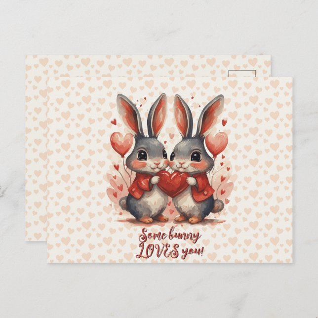 Some Bunny Loves You Postcard (Front/Back)