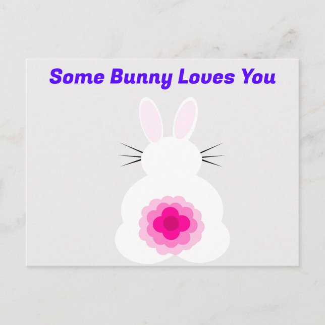 Some Bunny Loves You Postcard (Front)