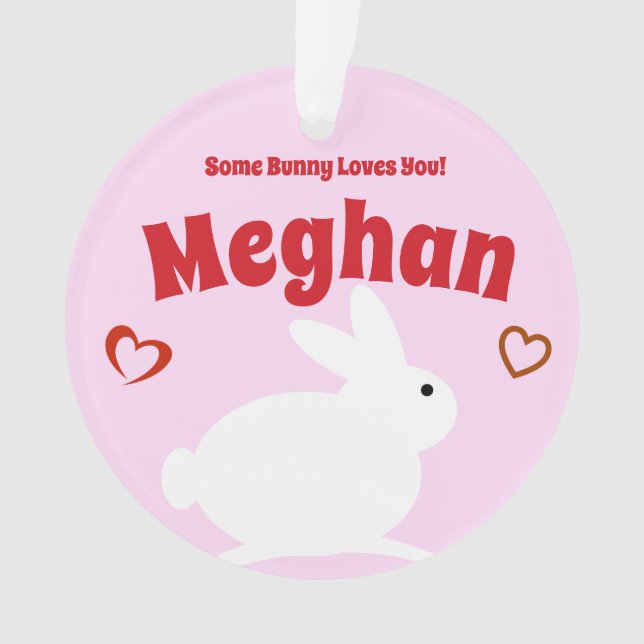 Some Bunny Loves You Valentine  Ornament (Front)