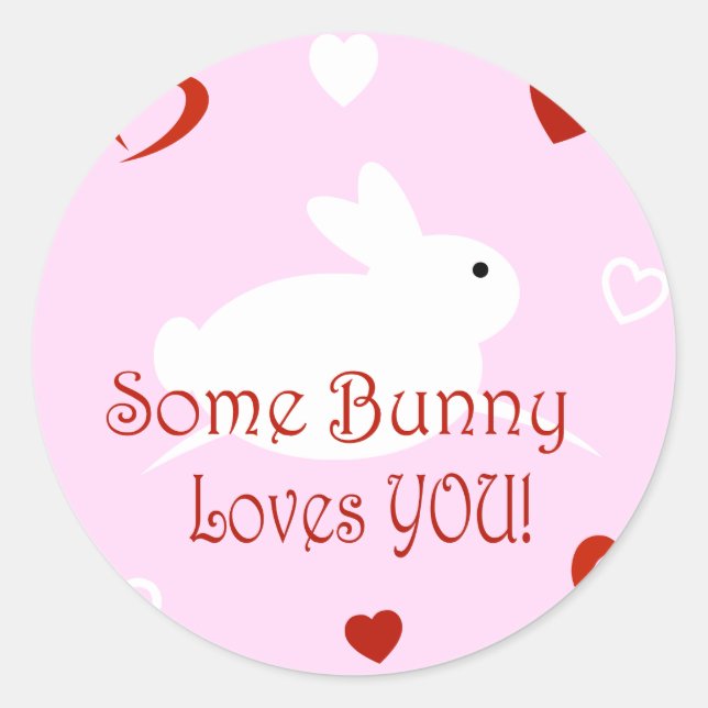 Some Bunny Loves You Valentine's Day Stickers (Front)