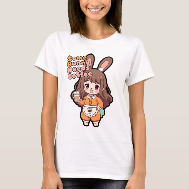 Some Bunny Needs Coffee T-Shirt (Front)