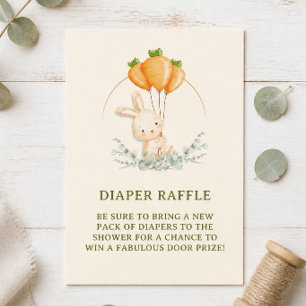 Some Bunny On The Way Baby Shower Diaper Raffle Enclosure Card