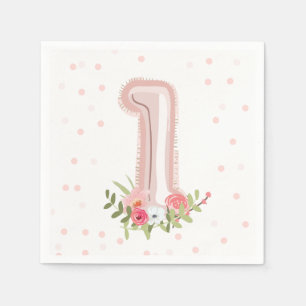 Some Bunny Paper Napkin First Pink Girl Easter