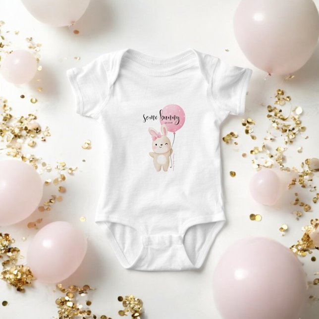 Some Bunny Pink Balloon JUST ARRIVED Baby Bodysuit (Creator Uploaded)