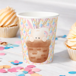 Some Bunny Rainbow Balloon Bunch Baby Shower Paper Cups