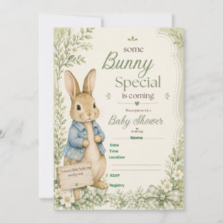 Some Bunny Special Baby Shower Invitation /Vintage