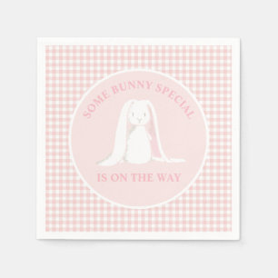 Some Bunny Special is on the way Baby Shower Napkin