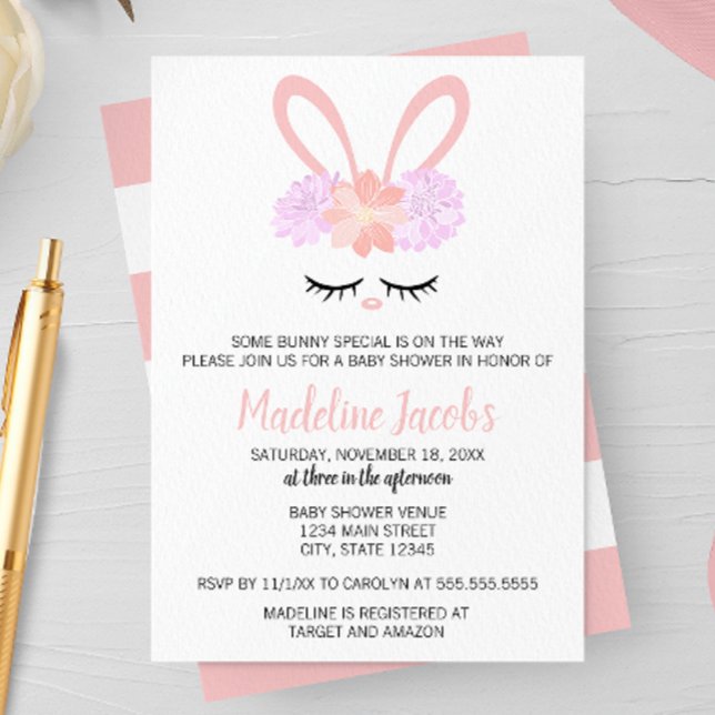 Some Bunny Spring Baby Shower Invitation (Creator Uploaded)