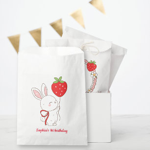 Some Bunny Strawberry Balloon Birthday Favour Bags