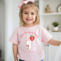 Some Bunny Strawberry Pink Birthday Photo