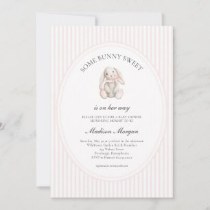 Some Bunny Sweet Pink Girl Baby Shower  Invitation