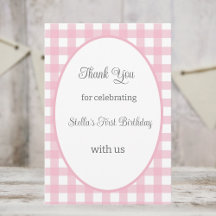 Some Bunny Thank You Card 1st Birthday Party