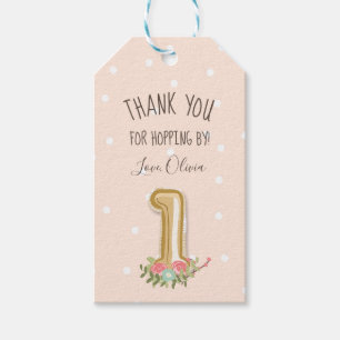 Some Bunny Thank You Favour Tags Pink Girl Easter