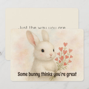 Some Bunny Thinks You’re Great Valentines Day Card