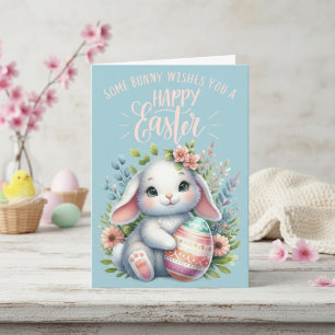 Some Bunny Wishes You A Happy Easter Custom Holiday Card