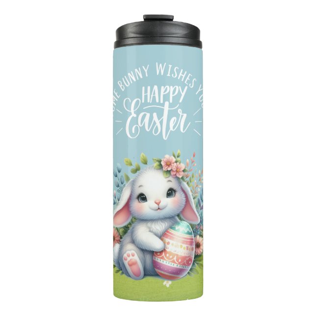 Some Bunny Wishes You A Happy Easter Cute Thermal Tumbler (Front)