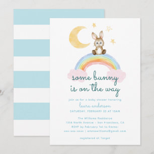 Some Bunny's On The Way Gender Neutral Baby Shower Invitation