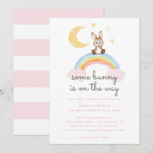Some Bunny's On The Way Gender Neutral Baby Shower Invitation