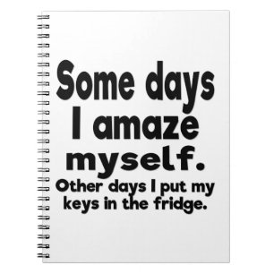 Some days I amaze myself Notebook