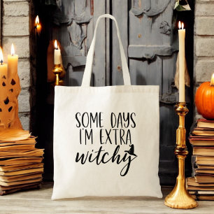 Some Days I'm Extra Witchy Modern Womens Halloween Tote Bag
