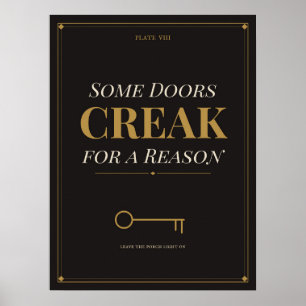 Some Doors Creak Vintage Halloween Wall Art