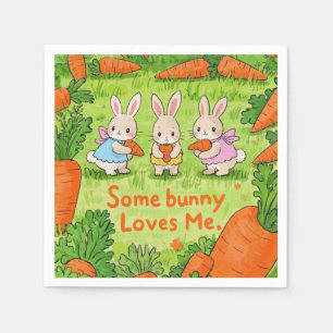 Some Easter Bunny Loves Me  Napkin