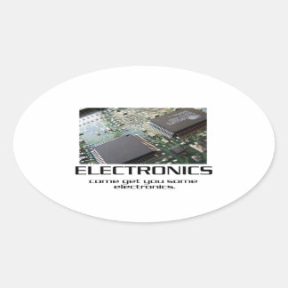 Some Electronics. Oval Sticker