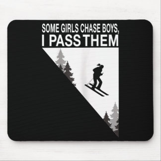 Some girl chase boys i pass them ski girl mouse pad