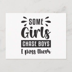 Some Girls Chase Boys I Pass Them Swimming Swim Postcard