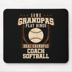Some Grandpas Play Bingo Real Grandpas Coach Softb Mouse Pad