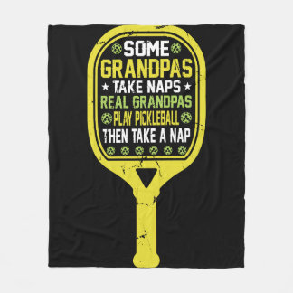 Some grandpas take naps. Real grandpas play pickle Fleece Blanket