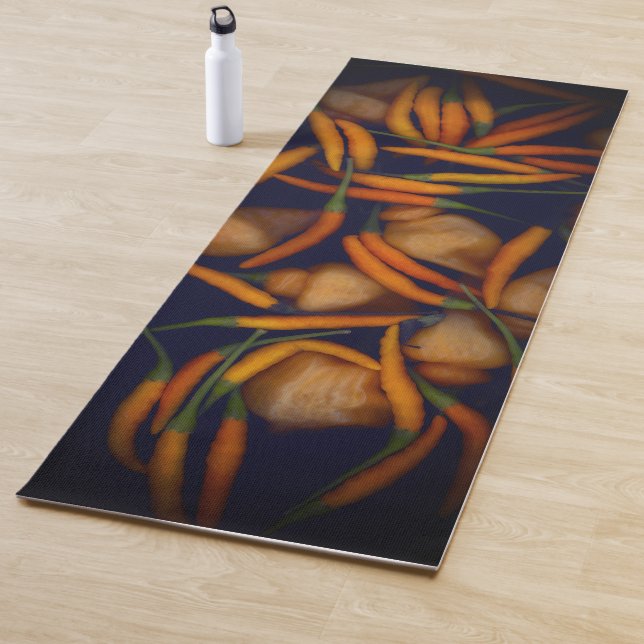 Some Like It Hot Orange Pepper Yoga Mat (In Situ)
