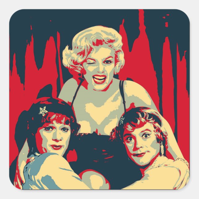 Some like it hot Pop Art Square Sticker (Front)