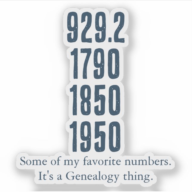 Some of my favourite numbers (Front)