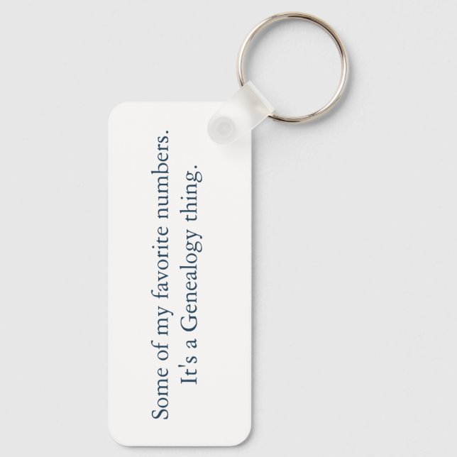 Some of my favourite numbers key ring (Back)