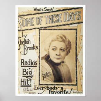 Some of These Days Vintage Songbook Cover Poster