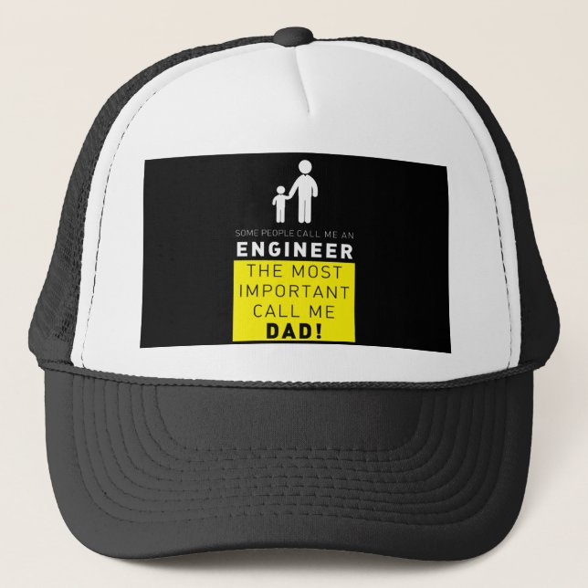 some people call me an engineer the most important trucker hat (Front)