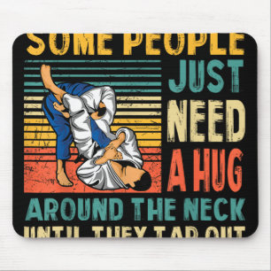 Some People Just Need A Hug Vintage Bjj Brazilian  Mouse Pad