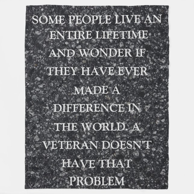 SOME PEOPLE LIVE AN ENTIRE LIFE FLEECE BLANKET (Front)