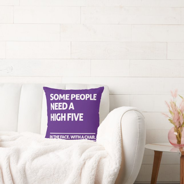 Some people need a high five cushion (Couch)