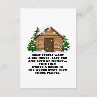 Some People Want A Big House Fast Car Enclosure Card