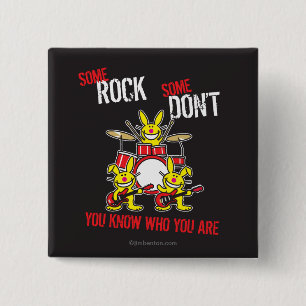 Some Rock 15 Cm Square Badge
