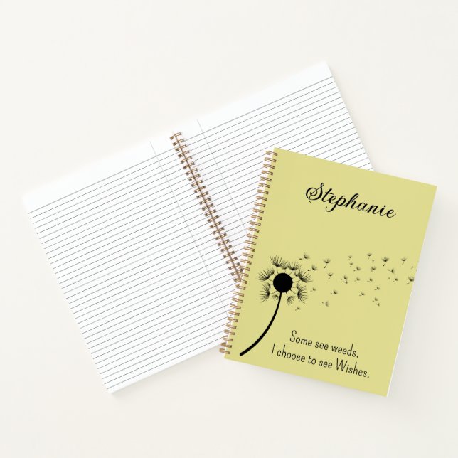 Some See Weeds, I Choose to See Wishes-Dandelion Notebook (Inside)