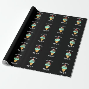 Some Things Are Mint To Be Peppermint Pun Dark BG Wrapping Paper