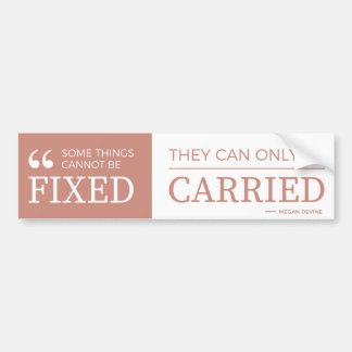 Some things cannot be fixed - bumper sticker