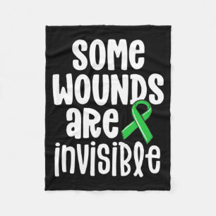 Some Wounds Are Invisible Mental Health Awareness Fleece Blanket