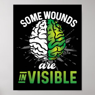 Some Wounds Are Invisible Mental Health Awareness  Poster