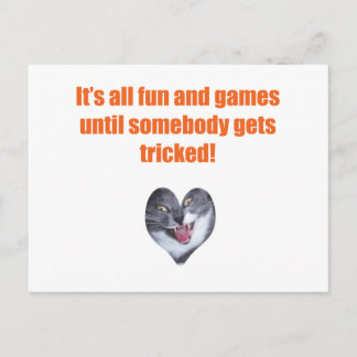 Somebody gets tricked postcard