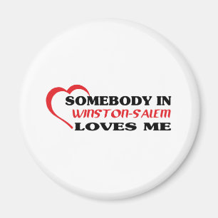 Somebody in loves me t shirt magnet